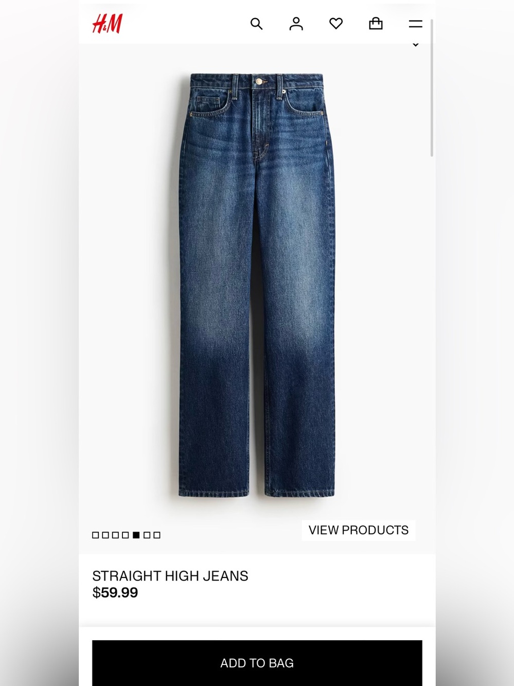 H&M &Denim Straight Leg Jeans - Women's Size 8